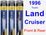 Front & Rear Wiper Blade Pack for 1996 Toyota Land Cruiser - Assurance