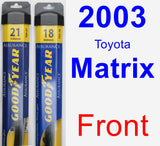 Front Wiper Blade Pack for 2003 Toyota Matrix - Assurance