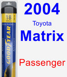 Passenger Wiper Blade for 2004 Toyota Matrix - Assurance