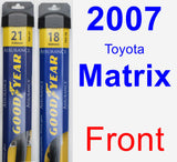 Front Wiper Blade Pack for 2007 Toyota Matrix - Assurance