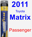 Passenger Wiper Blade for 2011 Toyota Matrix - Assurance