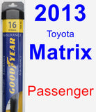 Passenger Wiper Blade for 2013 Toyota Matrix - Assurance