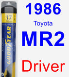 Driver Wiper Blade for 1986 Toyota MR2 - Assurance