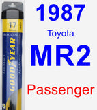 Passenger Wiper Blade for 1987 Toyota MR2 - Assurance