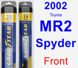 Front Wiper Blade Pack for 2002 Toyota MR2 Spyder - Assurance