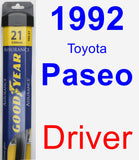 Driver Wiper Blade for 1992 Toyota Paseo - Assurance