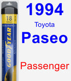 Passenger Wiper Blade for 1994 Toyota Paseo - Assurance