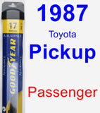 Passenger Wiper Blade for 1987 Toyota Pickup - Assurance