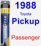 Passenger Wiper Blade for 1988 Toyota Pickup - Assurance