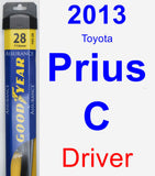 Driver Wiper Blade for 2013 Toyota Prius C - Assurance