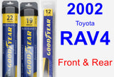 Front & Rear Wiper Blade Pack for 2002 Toyota RAV4 - Assurance