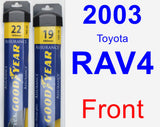 Front Wiper Blade Pack for 2003 Toyota RAV4 - Assurance