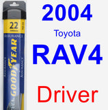 Driver Wiper Blade for 2004 Toyota RAV4 - Assurance