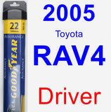 Driver Wiper Blade for 2005 Toyota RAV4 - Assurance