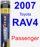 Passenger Wiper Blade for 2007 Toyota RAV4 - Assurance