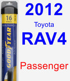 Passenger Wiper Blade for 2012 Toyota RAV4 - Assurance