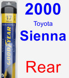 Rear Wiper Blade for 2000 Toyota Sienna - Assurance