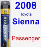 Passenger Wiper Blade for 2008 Toyota Sienna - Assurance