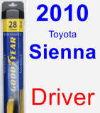 Driver Wiper Blade for 2010 Toyota Sienna - Assurance