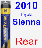 Rear Wiper Blade for 2010 Toyota Sienna - Assurance