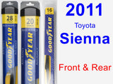 Front & Rear Wiper Blade Pack for 2011 Toyota Sienna - Assurance
