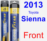 Front Wiper Blade Pack for 2013 Toyota Sienna - Assurance