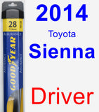 Driver Wiper Blade for 2014 Toyota Sienna - Assurance
