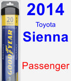 Passenger Wiper Blade for 2014 Toyota Sienna - Assurance