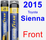 Front Wiper Blade Pack for 2015 Toyota Sienna - Assurance