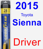 Driver Wiper Blade for 2015 Toyota Sienna - Assurance