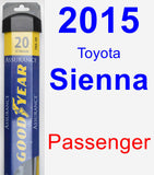 Passenger Wiper Blade for 2015 Toyota Sienna - Assurance