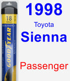 Passenger Wiper Blade for 1998 Toyota Sienna - Assurance