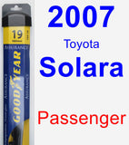 Passenger Wiper Blade for 2007 Toyota Solara - Assurance