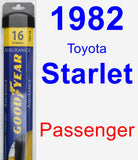 Passenger Wiper Blade for 1982 Toyota Starlet - Assurance