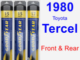 Front & Rear Wiper Blade Pack for 1980 Toyota Tercel - Assurance