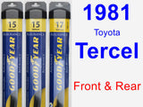 Front & Rear Wiper Blade Pack for 1981 Toyota Tercel - Assurance