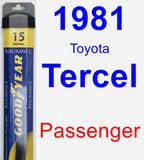Passenger Wiper Blade for 1981 Toyota Tercel - Assurance