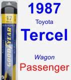 Passenger Wiper Blade for 1987 Toyota Tercel - Assurance