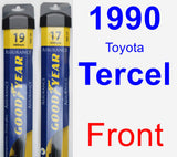 Front Wiper Blade Pack for 1990 Toyota Tercel - Assurance