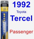Passenger Wiper Blade for 1992 Toyota Tercel - Assurance