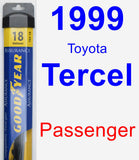 Passenger Wiper Blade for 1999 Toyota Tercel - Assurance