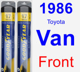 Front Wiper Blade Pack for 1986 Toyota Van - Assurance