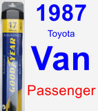 Passenger Wiper Blade for 1987 Toyota Van - Assurance