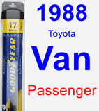 Passenger Wiper Blade for 1988 Toyota Van - Assurance