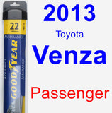 Passenger Wiper Blade for 2013 Toyota Venza - Assurance