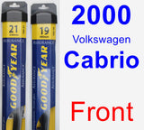 Front Wiper Blade Pack for 2000 Volkswagen Cabrio - Assurance