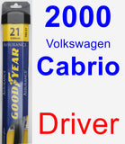 Driver Wiper Blade for 2000 Volkswagen Cabrio - Assurance