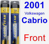 Front Wiper Blade Pack for 2001 Volkswagen Cabrio - Assurance