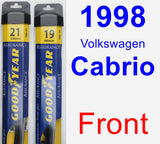 Front Wiper Blade Pack for 1998 Volkswagen Cabrio - Assurance