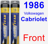 Front Wiper Blade Pack for 1986 Volkswagen Cabriolet - Assurance